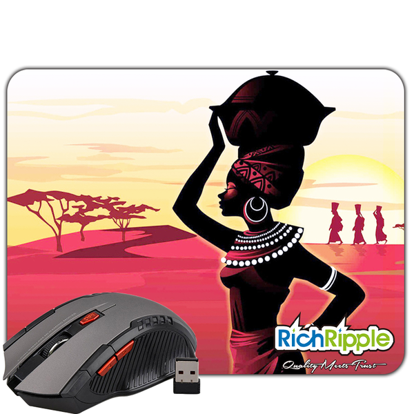 RichRipple 2.4G 3-level DPI Wireless Mouse+Unique Mouse Pad