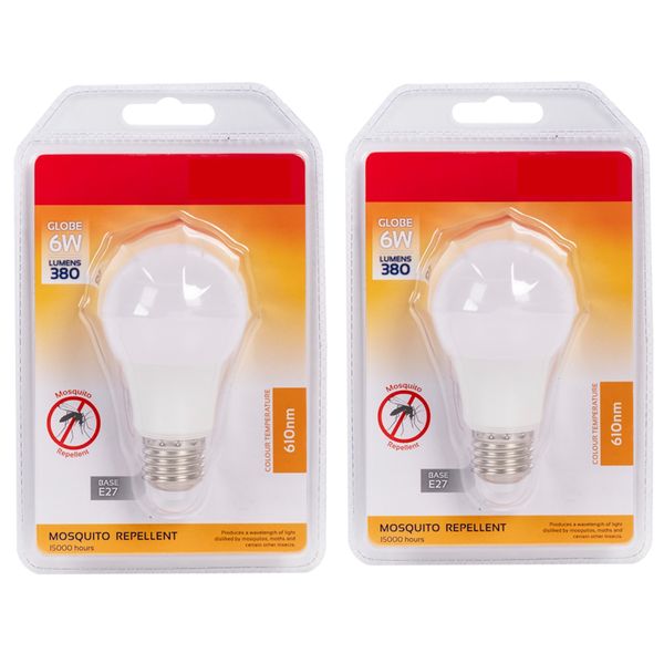 2 pack - Insect Repellent 6W Light Bulbs E27