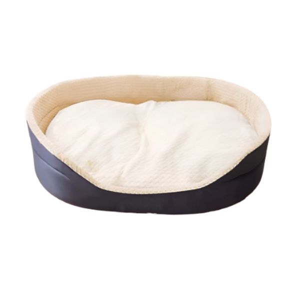UrbanPets - Reversible Cat Dog Pet Bed with Removable Soft Fleece Pillow