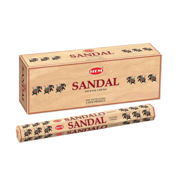 HEM Precious Sandal Incense Sticks (6 Packs of 20 Sticks Each)