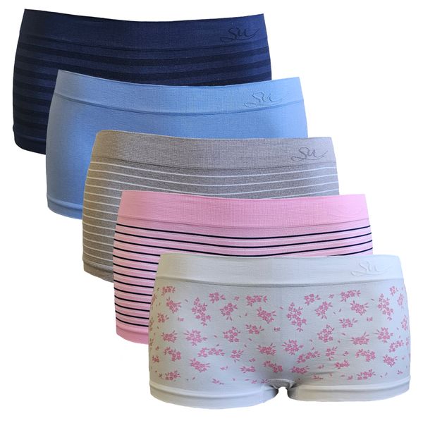 Seamfree Underwear Boyleg Panties for Women - Fashion Pack - 5 Pack