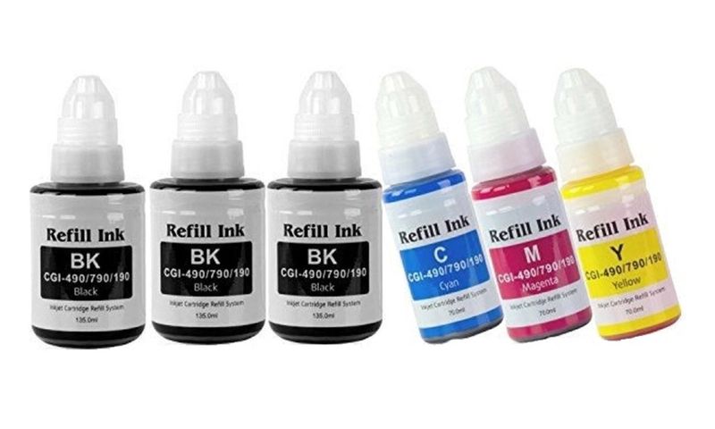Canon GI-490 / G1400 / G2400 / G3400 CISS Multipack + 2 Extra Black - Compatible