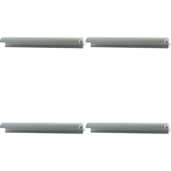 Aluminium grip handle - natural anodised - 4 pack - 128mm hole to hole