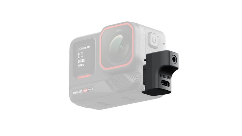 Insta360 Ace &amp; Ace Pro Microphone Adapter (3.5mm + USB-C Pass-Through)