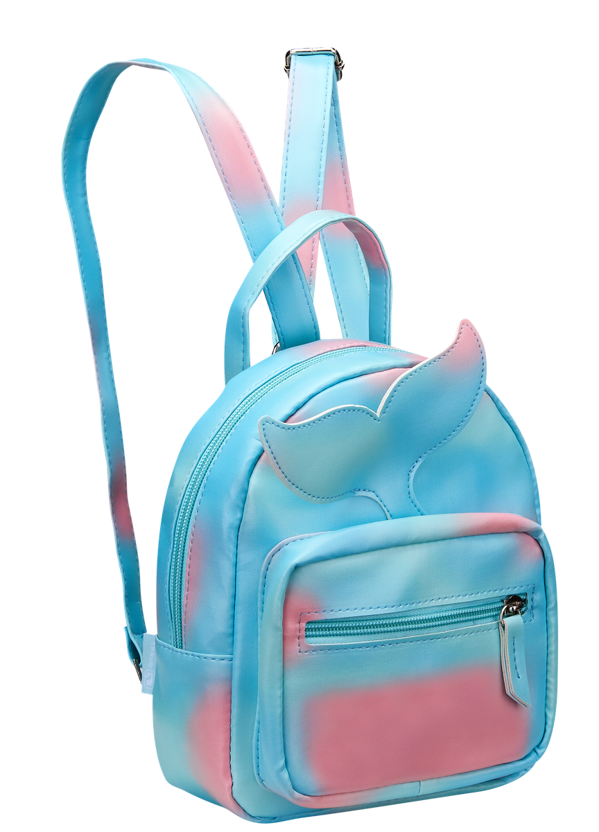 Quest Mini Mermaid Tail Backpack - Pink/Aqua, Stylish/Durable Kids Backpack