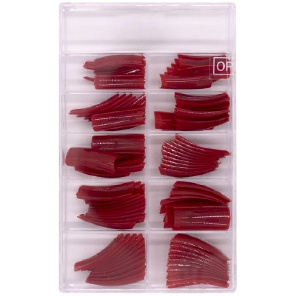Apple Red Nail Tips - 100 Pieces