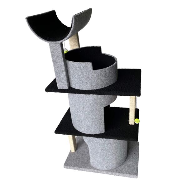 Scratzme - Cabanas Premium Scratching Post - Light Grey &amp; Black