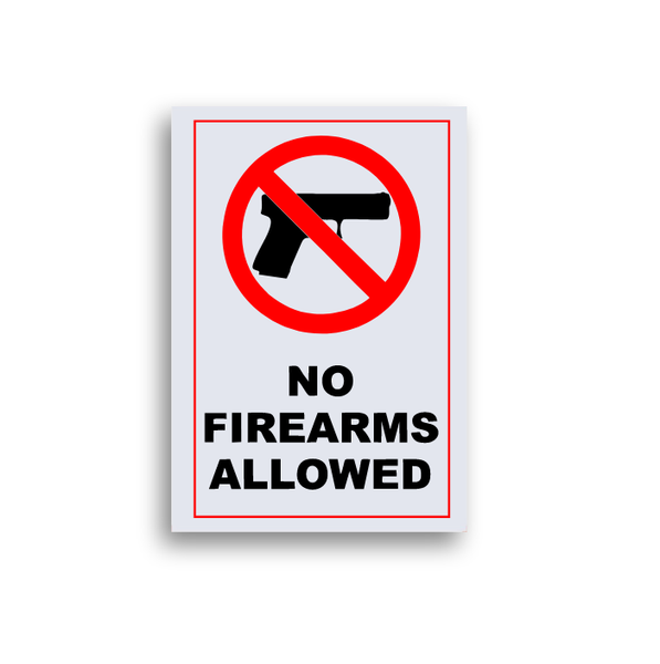 No Firearm ABS Safety Sign Board