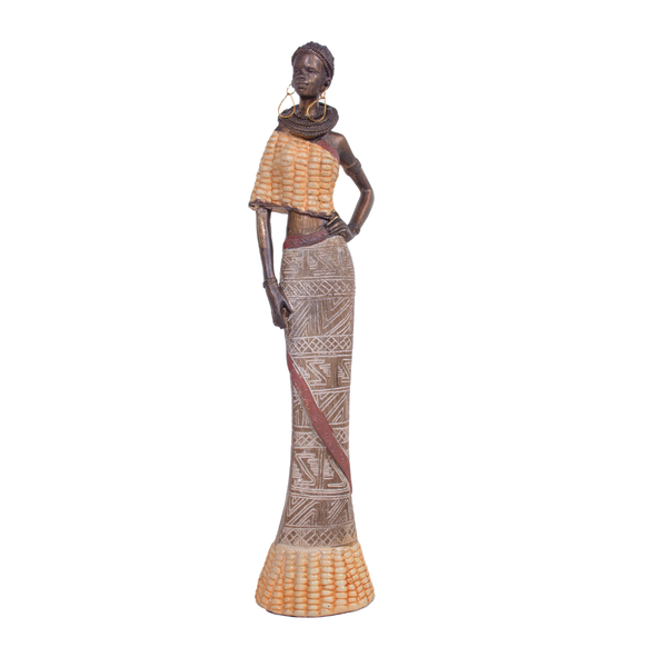 African Lady Standing Home Decor Ornament