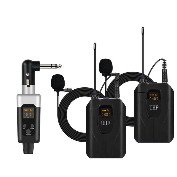 Wireless Lapel Microphone Waist Bag Clip Microphone Rechargeable Teach Mic