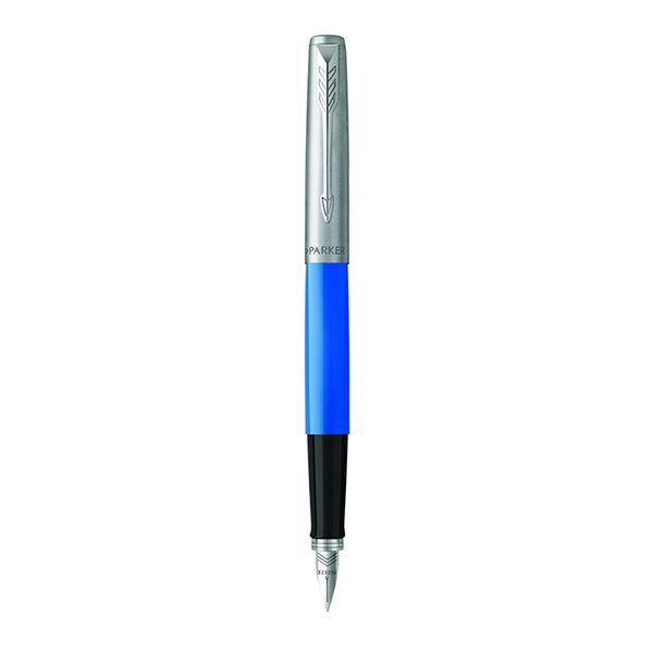 PARKER Jotter Fountain Pen Blue Chrome Trim