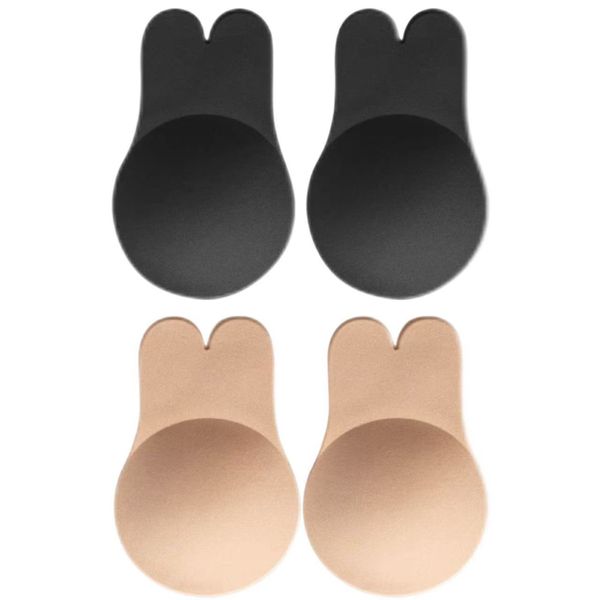 Breast Invisible Self Adhesive Nipple Cover M-L Size - 2 Pack