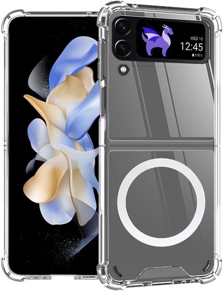 Mag Safe Magnetic Clear Case Cover Compatible with Samsung Galaxy Z Flip 4