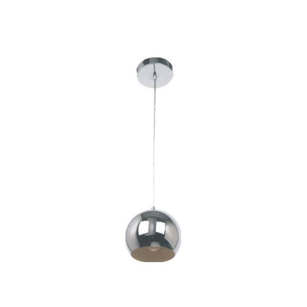 ACDC - 230v 60w E27 Pendant Steel &amp; Aluminium Chrome