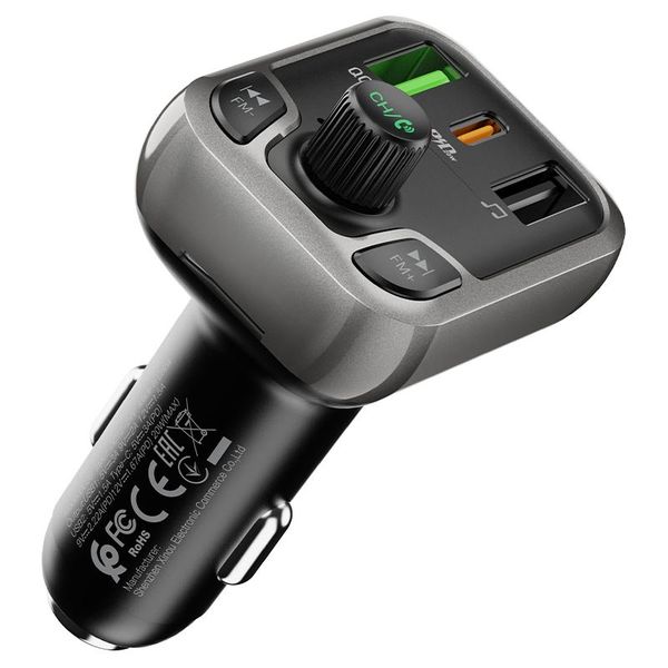 Car Charger &amp; FM Transmitter,USB QC3.0 18W + USB-C PD 20W,USB BC38