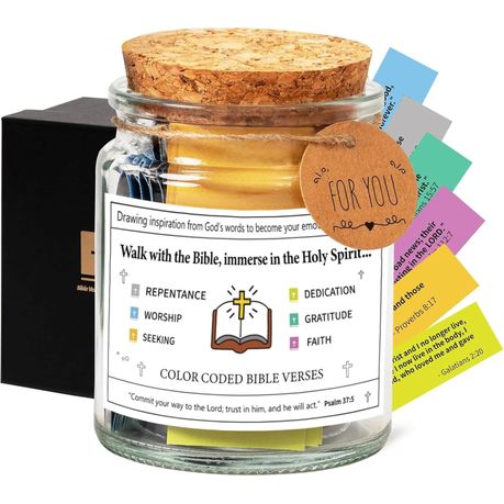 Bible Verse Jar, Scripture Prayer Cards Hope Jar, Prayer Jar (A) Image