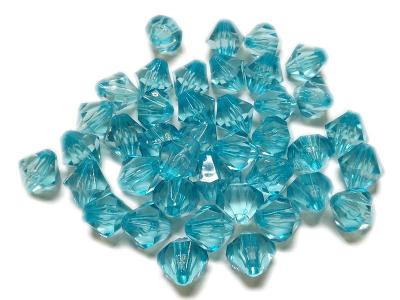 BEAD COOL - Bicone Shape - Turquoise - 600pcs (10mm with 1.5 mm hole)