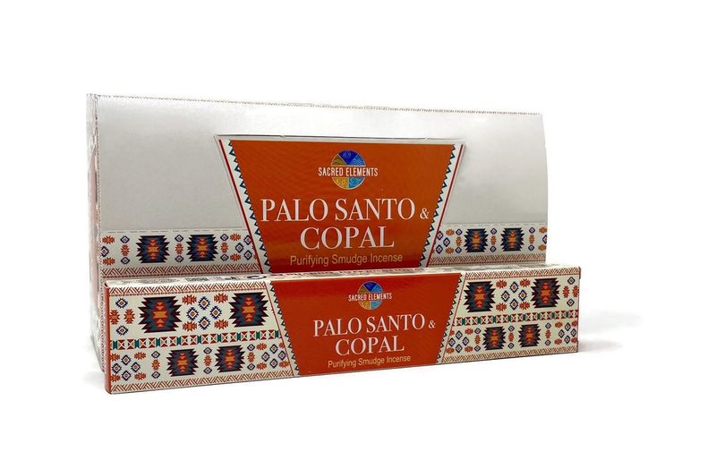 Sacred Elements Incense Sticks - Palo Santo &amp; Copal - 12 Pack