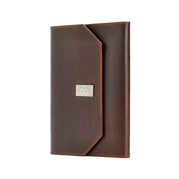 SACLASSY Genuine Leather A5 Book Cover Notebook Case Journal Cover Gift Set