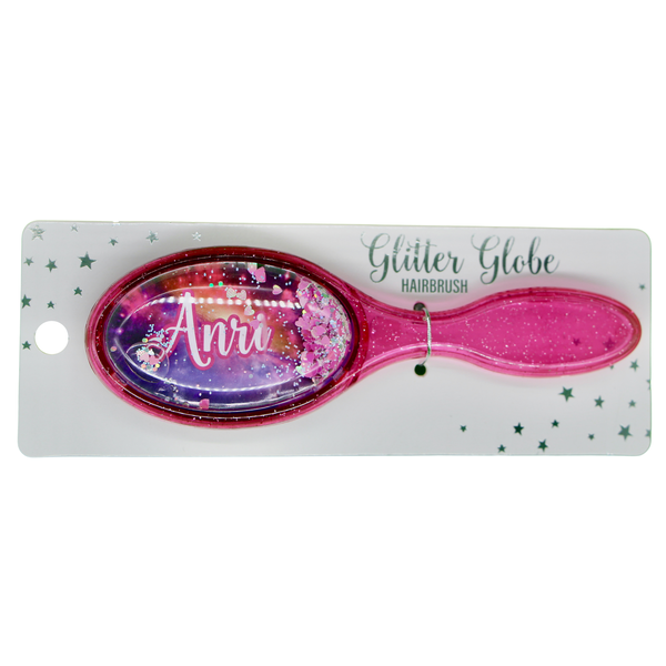 Glitter Globe Name Hairbrush - Anri