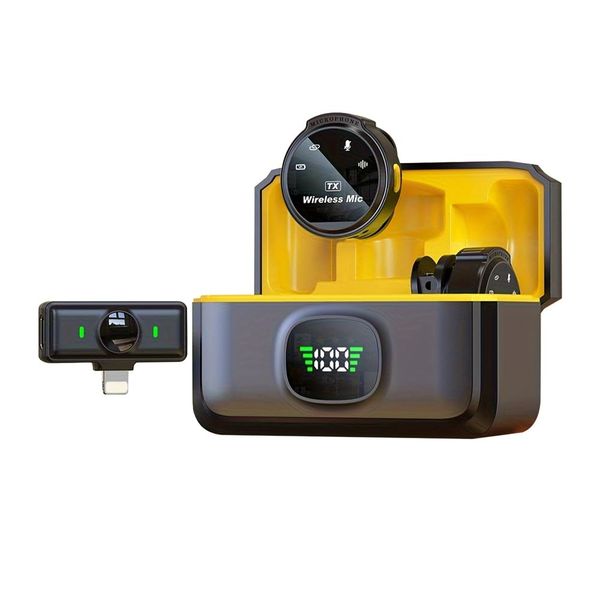 Lavalier Wireless Microphone - Type-C and Apple Adapter