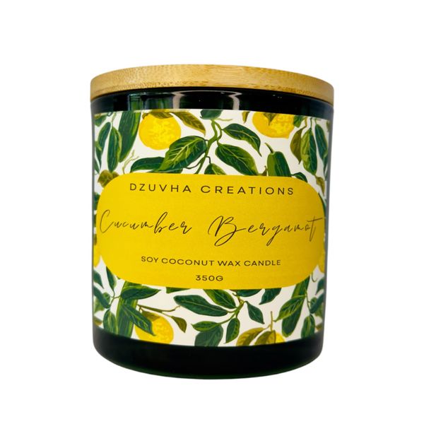 Cucumber Bergamot- Soy Wax Scented Candle - 350g