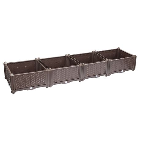 Four-Compartment Raised Garden Planting Bed for Outdoor | Shop