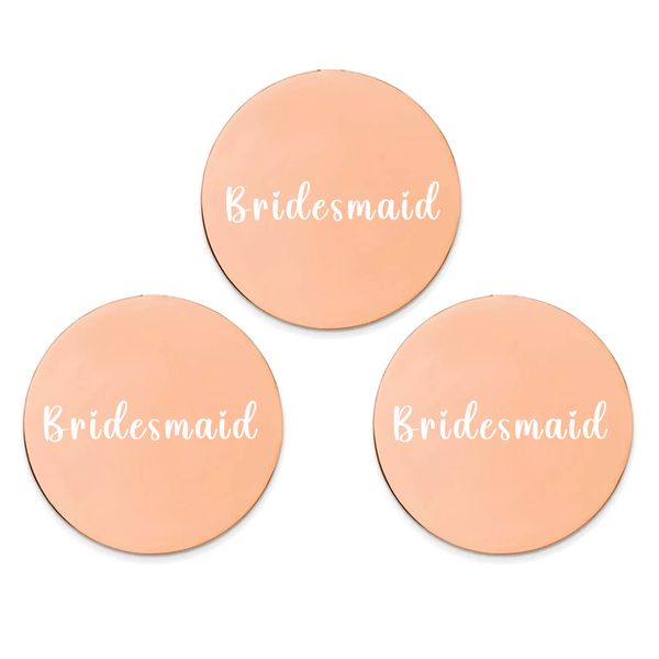 3 Pack Bridesmaid Rose Gold Mirror and Lip Balm Set