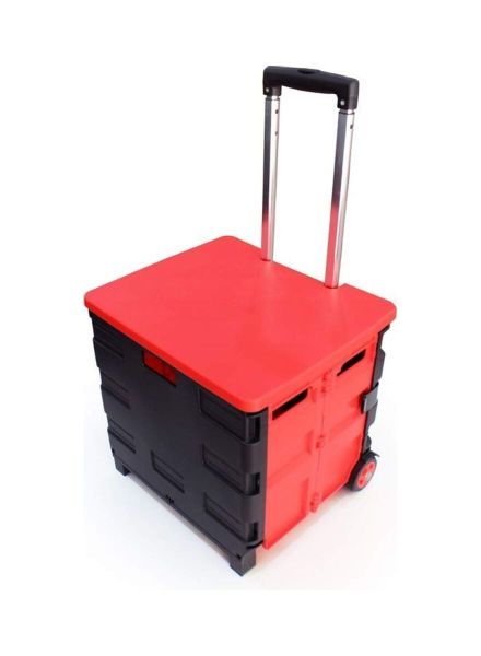 Folding Shopping Trolley Storage Boot Cart Box
