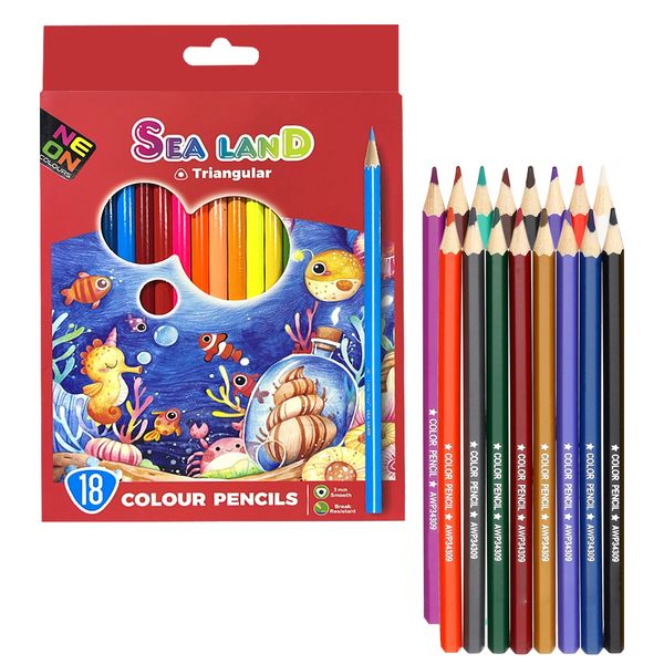 18 Colors Colored Pencils Set