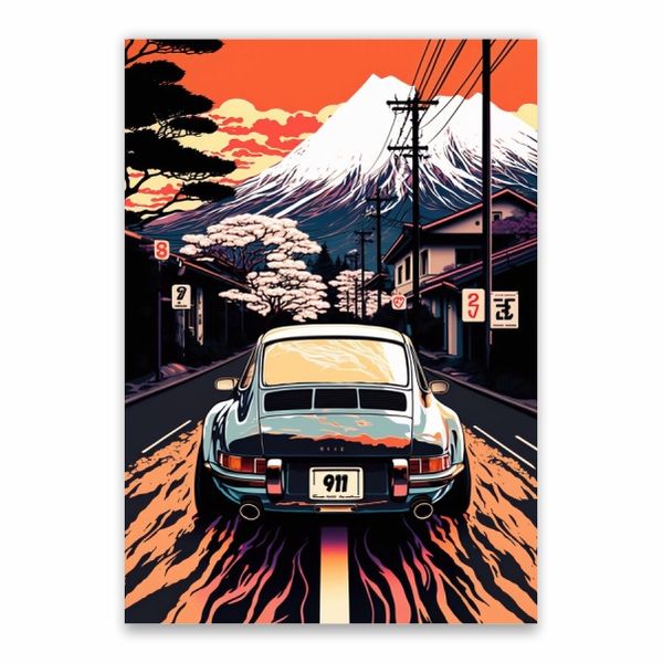 Porsche 911 Japan Poster - A1