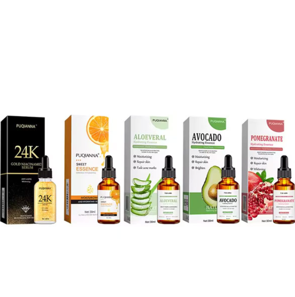Puqianna 5-in-1 Radiance Boost Face Serum Set