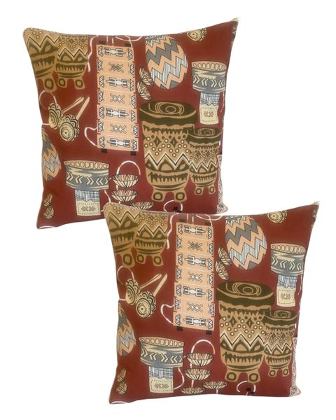 Scatter Cushion Cover - African Print - Ethnic Drum01
