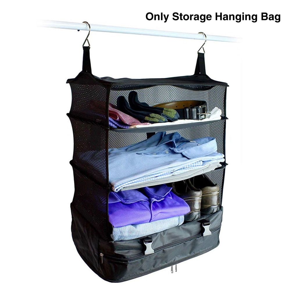 Portable Travel Bag with Three Layer Hanging Storage Rack Shop