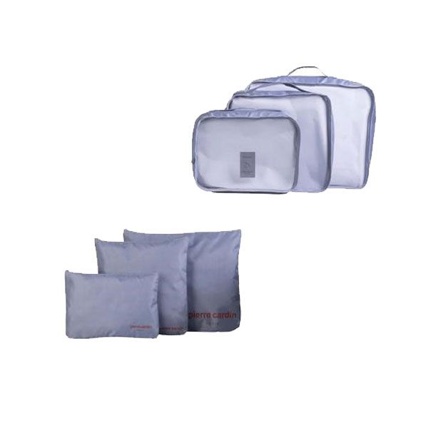 Pierre Cardin Travel Organizer 6 Piece Grey Set