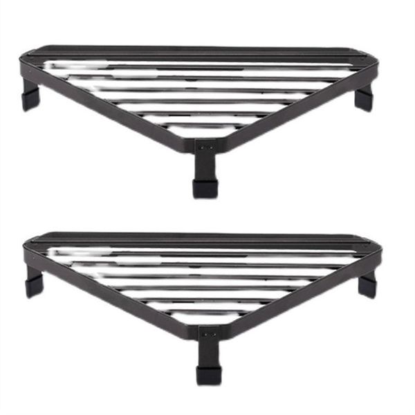 Furnace Angle Frame Wrought Iron Triangular Iron Frame Shelf Black