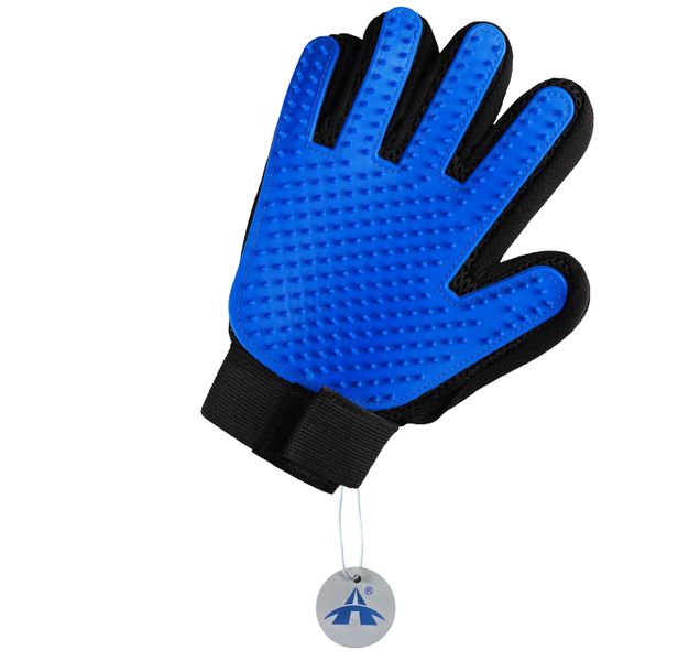 ALANES Pet Grooming Glove with Enhanced Five Finger Silicone Tip-Right Hand