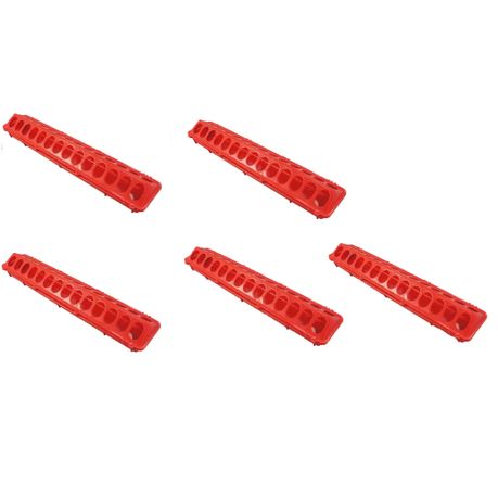 50cm Long -28 Hole Hinged Chick Plastic Food Despencer-pack of 5 Image