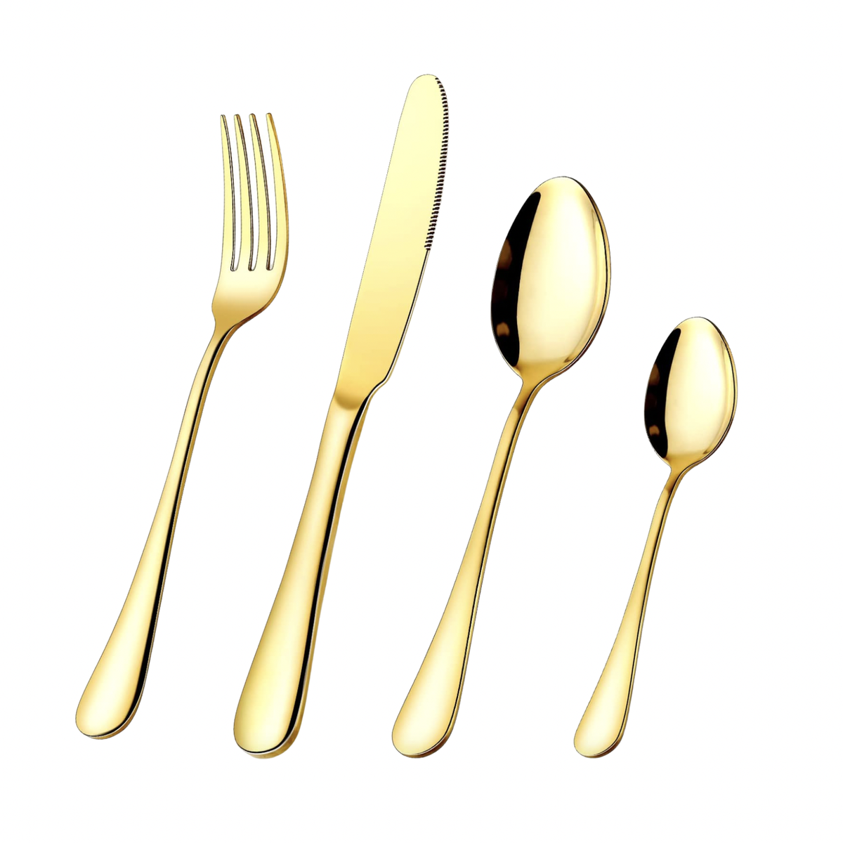 Danny Home - 24 Piece Gold Stainless Steel Cutlery Set | Shop Today ...