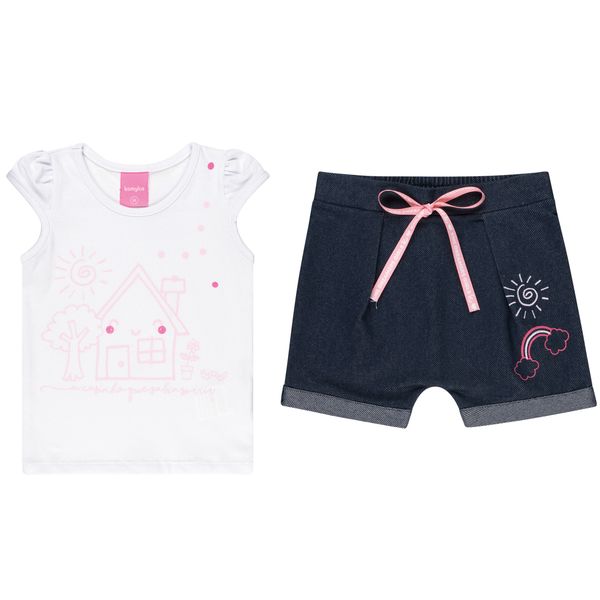 Baby Top and Denim Shorts Set
