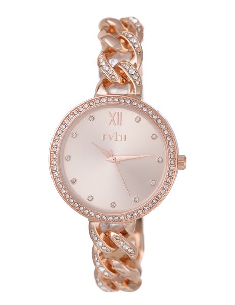 Stone &amp; Rose Case &amp; dial, Chain Bracelet Strap 36mm