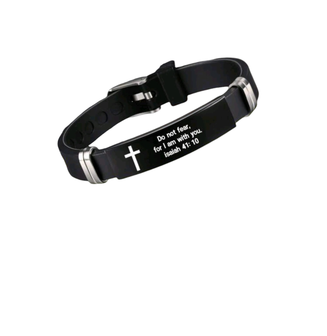 Adjustable Unisex Inspirational Bible Verse Bracelet - Isaiah 41 :10 ...
