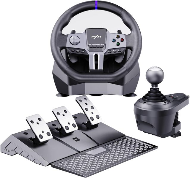 PXN V9 GEN2 Gaming Steering Wheel with Paddles Compatible with PS4,Xbox