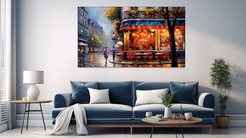 Canvas Wall Art -Cafe Culture Abstract - BK0328