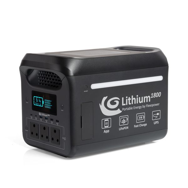 Lithium1800 Portable Power Station by Flexopower