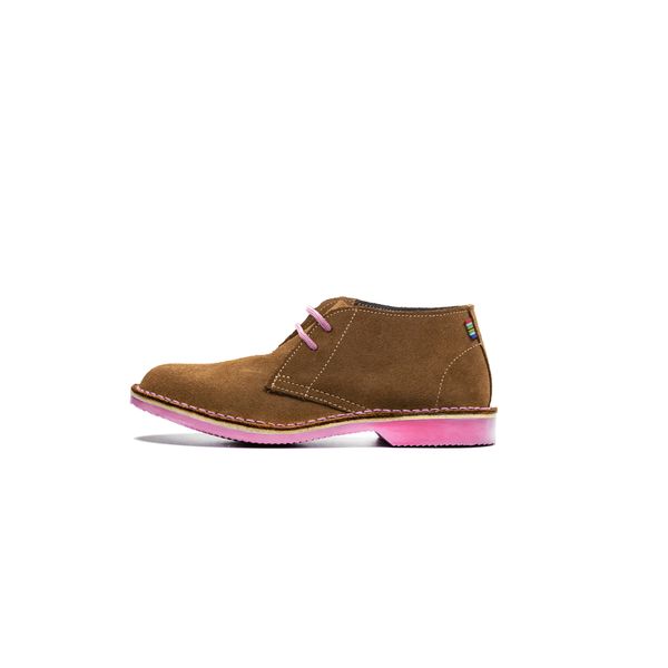 The Uhambo Veldskoen Heritage - Handmade With Genuine Leather (Pink Sole)