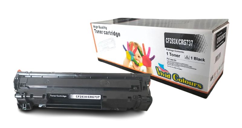 Vivid Colours Black Toner Compatible with HP / Canon CF283X / 737