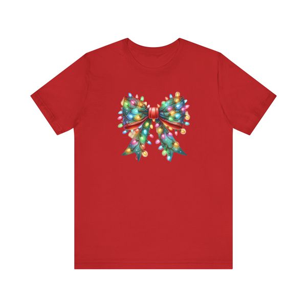 Festive Bow Kids T-shirt (Red)