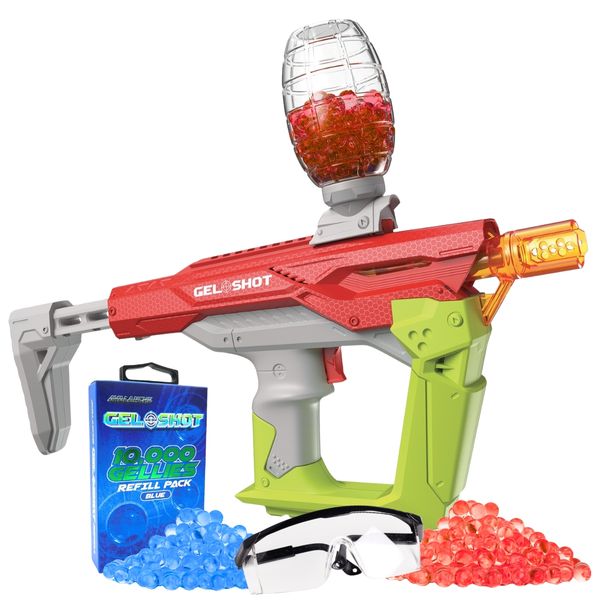 Gel Shot Red Pro Blaster &amp; Blue Gellies Combo- Blasters &amp; Pretend Play Guns