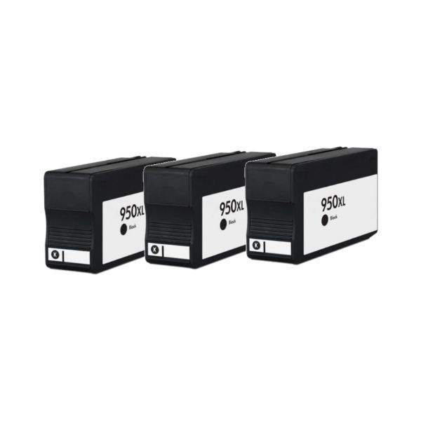 Inksaver Black Inks Compatible with HP CN045AE | 950XL | 950 - Pack of 3